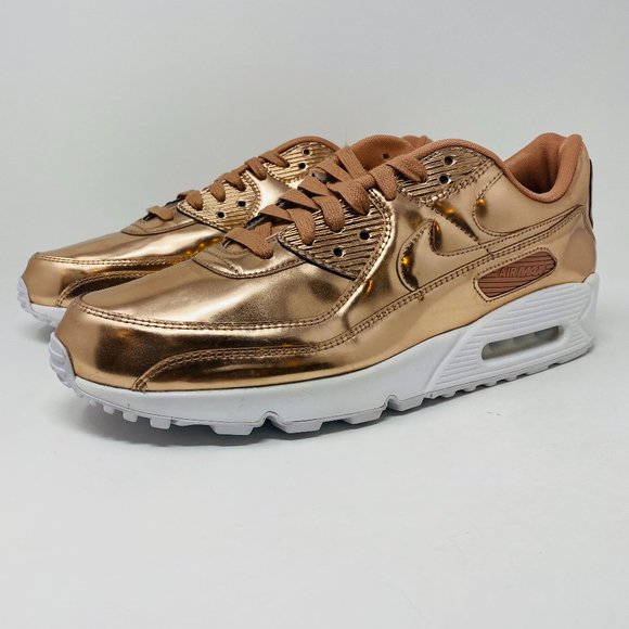 Nike Womens Air Max 90 SP Rose Gold Lace Up Round Toe Sneakers Shoes Size 15.5 - Picture 1 of 6